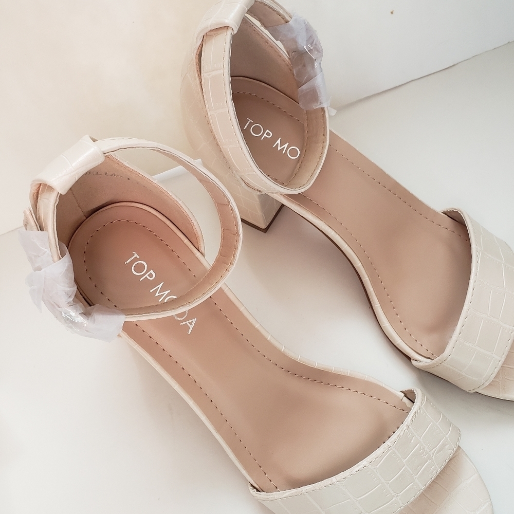 Snake Style Block Heels - Picture 3 of 6